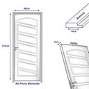 Ver imagem 4 de Kit Porta de Madeira Maciça Topázio Eucalipto 210x82cm Batente 14cm Abertura Direita
