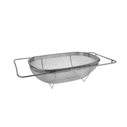 Escorredor de Alimentos Salada Arroz Retratil Inox Alça Pia - 1