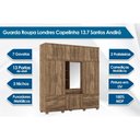 Ver imagem 2 de Guarda Roupa Casal 13 Portas e 7 Gavetas Londres Capelinha Atacama - Santos Andirá