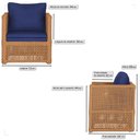 Ver imagem 2 de 2 Poltronas Madri Alumínio Corda Náutica Estofado 10 Trama Original