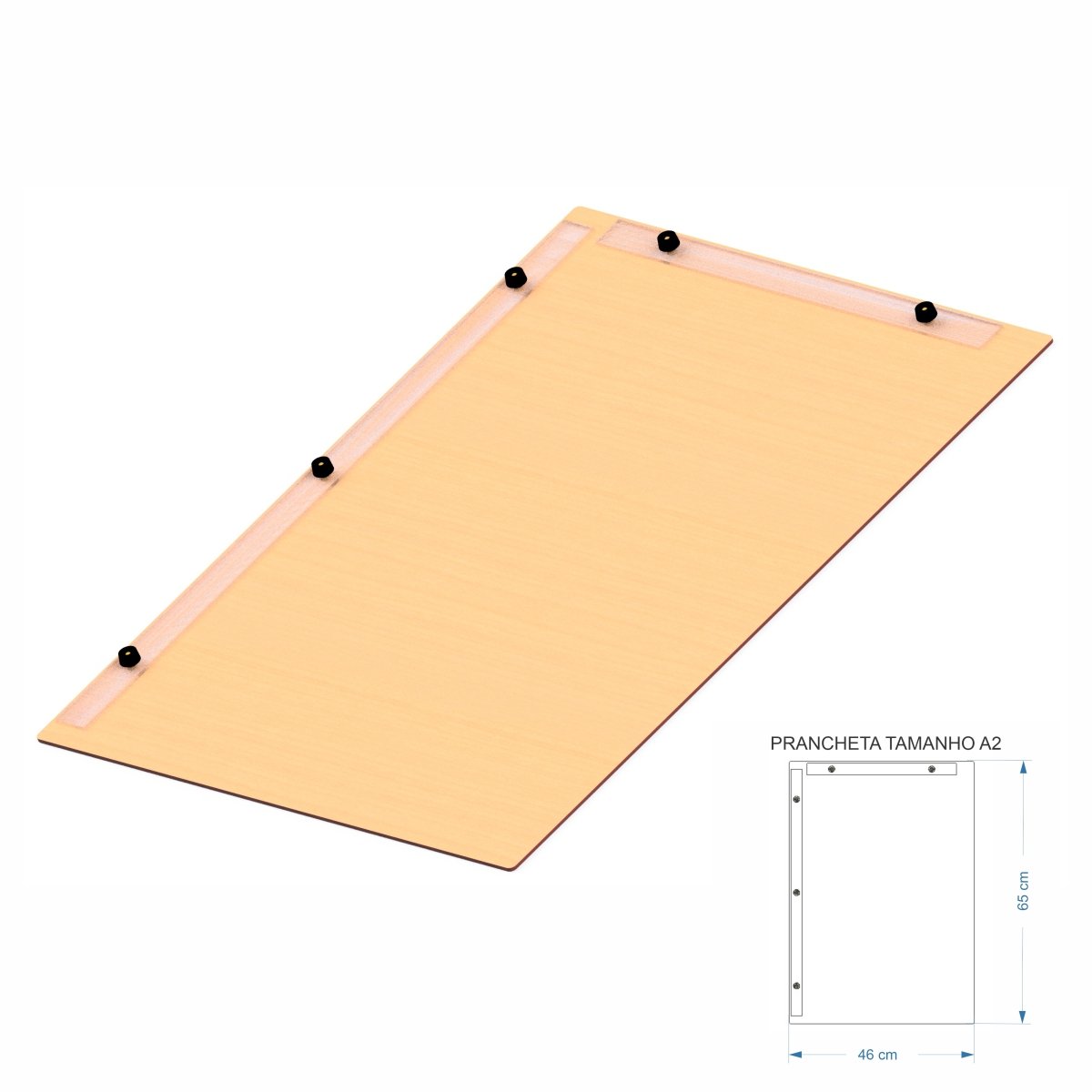 Prancheta Desenho Técnico Arquitetura Engenharia Mdf Nat A2