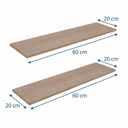 Ver imagem 7 de Kit 2 Prateleira 60cm X 20cm Mdp Suporte Invisível Aveiro