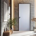 Ver imagem 1 de Kit Porta de Madeira Lisa Primer 210x72cm Batente 20cm