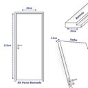 Ver imagem 4 de Kit Porta de Madeira Lisa Primer 210x72cm Batente 25cm
