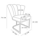 Ver imagem 6 de Kit 02 Poltronas Flor Veludo Cinza Base Metálica Industrial Dourado - Pallazio