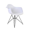 Ver imagem 3 de Kit 6 Poltronas Eames Eiffel Branca com Braço Daw de Ferro Preto