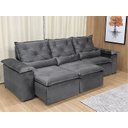 Ver imagem 3 de Sofá Retrátil Reclinável Confortável Várias Cores e Tamanhos Cor:cinza;tamanho:2,70