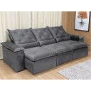 Ver imagem 2 de Sofá Retrátil Reclinável Confortável Várias Cores e Tamanhos Cor:cinza;tamanho:2,70