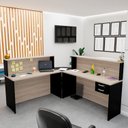 Ver imagem 1 de Balcão Atendimento de Canto C/ Gaveteiro Recepção 1400x600 Netmobil - Dubai