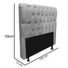 Kit Cabeceira + Calçadeira Baú Capitonê Livia 195cm King Size para Cama Box Suede Cinza - Gat Magazi - 7