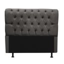 Ver imagem 3 de Kit Cabeceira + Calçadeira Baú Capitonê Livia 195cm King Size para Cama Box Suede Cinza - Gat Magazi