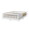 Cama Casal Montessoriana Premium Quarto Infantil Moderno com Colchão Tamanho Casal Cor Branco - 3