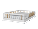 Ver imagem 3 de Cama Casal Montessoriana Premium Quarto Infantil Moderno com Colchão Tamanho Casal Cor Branco