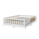 Ver imagem 3 de Cama Casal Montessoriana Premium Quarto Infantil Moderno com Colchão Tamanho Casal Cor Branco