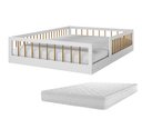 Ver imagem 1 de Cama Casal Montessoriana Premium Quarto Infantil Moderno com Colchão Tamanho Casal Cor Branco