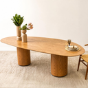 Ver imagem 2 de Mesa Jantar Orgânica Aylin 244x137cm Freijó- Duo Cone Freijó