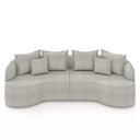 Ver imagem 2 de Sofá Living Decorativo Salinas 2 Lugares com Almofadas 210cm Modulado Bouclê Cinza G33- Gran Belo