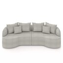 Ver imagem 2 de Sofá Living Decorativo Salinas 2 Lugares com Almofadas 210cm Modulado Bouclê Cinza G33- Gran Belo