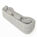 Ver imagem 7 de Sofá Living Decorativo Salinas 2 Lugares com Almofadas 210cm Modulado Bouclê Cinza G33- Gran Belo