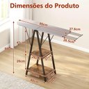Ver imagem 3 de Tábua de Passar Roupa Dobrável com Suporte para Ferro e Prateleiras