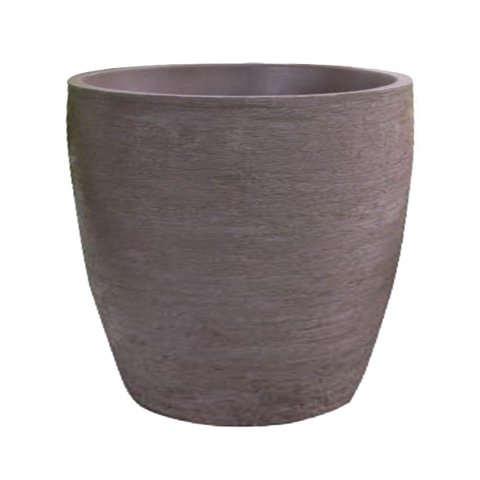 Vaso Planta 30x30 Oval Moderno Polietileno - MARROM CHOCOLATE 020