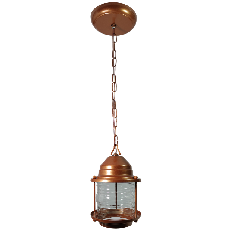 Luminária Pendente Lampião Colonial de Teto Cobre Vintage