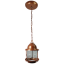 Ver imagem 1 de Luminária Pendente Lampião Colonial de Teto Cobre Vintage