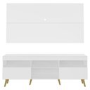 Ver imagem 3 de Rack Com Painel E Suporte Tv 65" Retrô Flórida Multimóveis V3134 Branco/Natural Branco/Natural