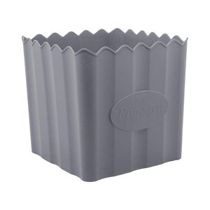 Balde de Pipoca de Bambu e Pp Cinza 16cm X 16cm - Lyor