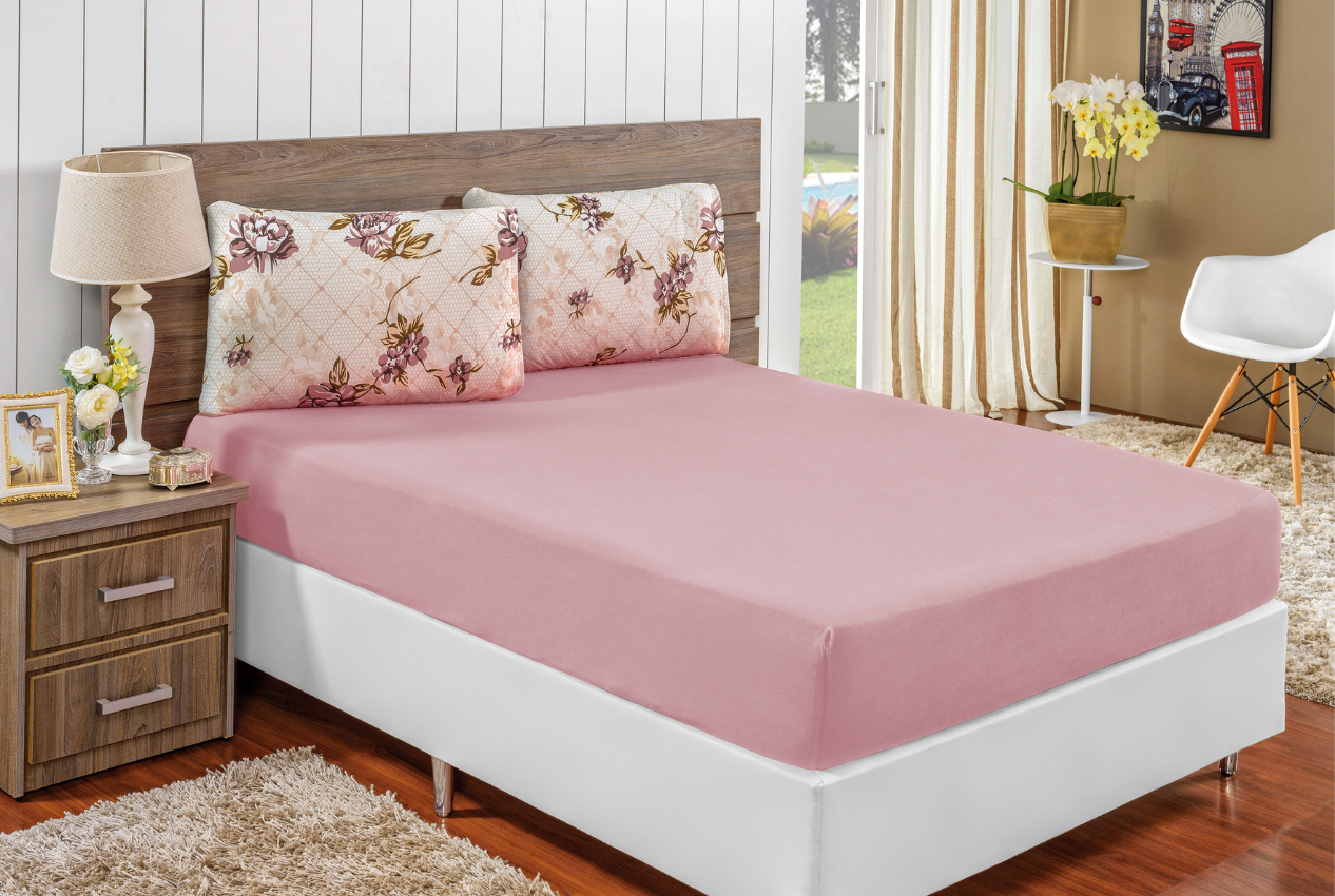 Lençol pra cama queen 198cm x 158cm jogo de cama malha resistente traz conforto - 3