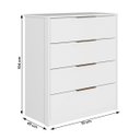 Ver imagem 4 de Cômoda Alia Quarto com 4 Gavetas