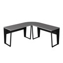 Ver imagem 4 de Mesa em L Escritório 180cm X 180cm Pés Metal F5 Office Cor:cinza Sagrado com Preto