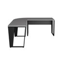 Ver imagem 3 de Mesa em L Escritório 180cm X 180cm Pés Metal F5 Office Cor:cinza Sagrado com Preto