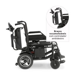 Cadeira de Rodas Motorizada Dellamed Dobrável até 120 Kg Assento de 48 Cm D800 1000051 - 4