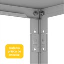 Ver imagem 4 de ESTANTE DE AÇO 175X92X30 5 PRAT. C/ REFORÇO PANDIN - CINZA EP-5AR-VU-175