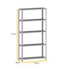 ESTANTE DE AÇO 175X92X30 5 PRAT. C/ REFORÇO PANDIN - CINZA EP-5AR-VU-175 - 2