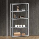 Ver imagem 6 de ESTANTE DE AÇO 175X92X30 5 PRAT. C/ REFORÇO PANDIN - CINZA EP-5AR-VU-175