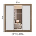 Ver imagem 7 de Guarda-roupa Casal 3 Portas de Correr com Espelho 4 Gavetas Rustic/branco Sublime Plus Madesa Rustic
