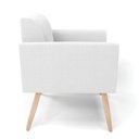 Ver imagem 5 de Poltrona Sala Estar Pé Palito Natural Kit 2 Marisa Bouclê Off White D03 - D'rossi