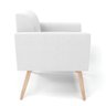 Poltrona Sala Estar Pé Palito Natural Kit 2 Marisa Bouclê Off White D03 - D'rossi - 5
