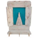 Ver imagem 1 de Porta Chaves Imagem de Nossa Senhora Feito em Madeira Maciça Esculpido a Mão