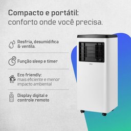 Ar Condicionado Portátil Hq 10.500 Btu/h Frio Branco 220v - 5