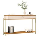 Ver imagem 1 de Aparador de Sala Aparador para Sala Buffet 1 Gaveta - Off White Nature Dourado