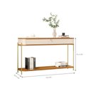 Ver imagem 2 de Aparador de Sala Aparador para Sala Buffet 1 Gaveta - Off White Nature Dourado