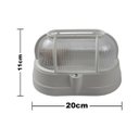 Ver imagem 2 de Kit 2 Arandela Luminária Tartaruga C/ Grade P/ Lâmpada E27 Branco