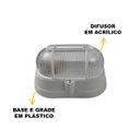 Ver imagem 3 de Kit 2 Arandela Luminária Tartaruga C/ Grade P/ Lâmpada E27 Branco