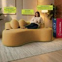 Ver imagem 5 de Sofá Veda 1,88m Xpand Tech Tecido Bouclê Caramelo Cama Inbox