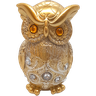 Estátua Coruja da Sabedoria Proteção Dourada Decoração Luxo - 1