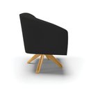 Ver imagem 2 de Cadeira Sala de Jantar Giratória Ma30 Stella Veludo D03 - D'Rossi Cor Preto