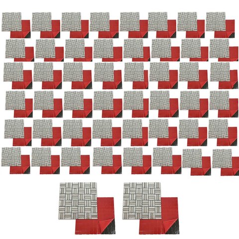Pastilha de Vidro Autocolante Parede Kit 50 Uni Facil Aplicacao Cozinha Banheiro Decorativa Moderna 